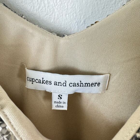 Cupcakes and Cashmere | Candice Snake Print Sequin Strappy Shift Mini Dress - Picture 9 of 11